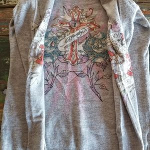 Vintage cashmere blend Ed Hardy sweater